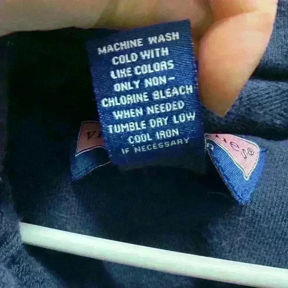 Vineyard Vines The Shep Ian Shirt Fleece Large Blue 1/4 Zip Pullover - Picture 8 of 8